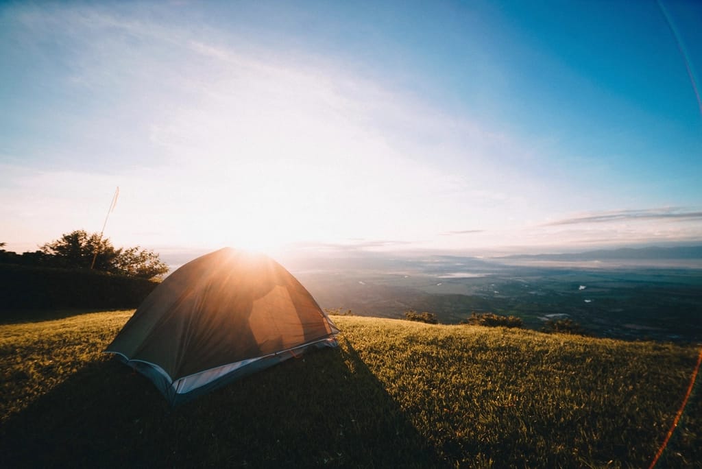 Beautiful camping destination background