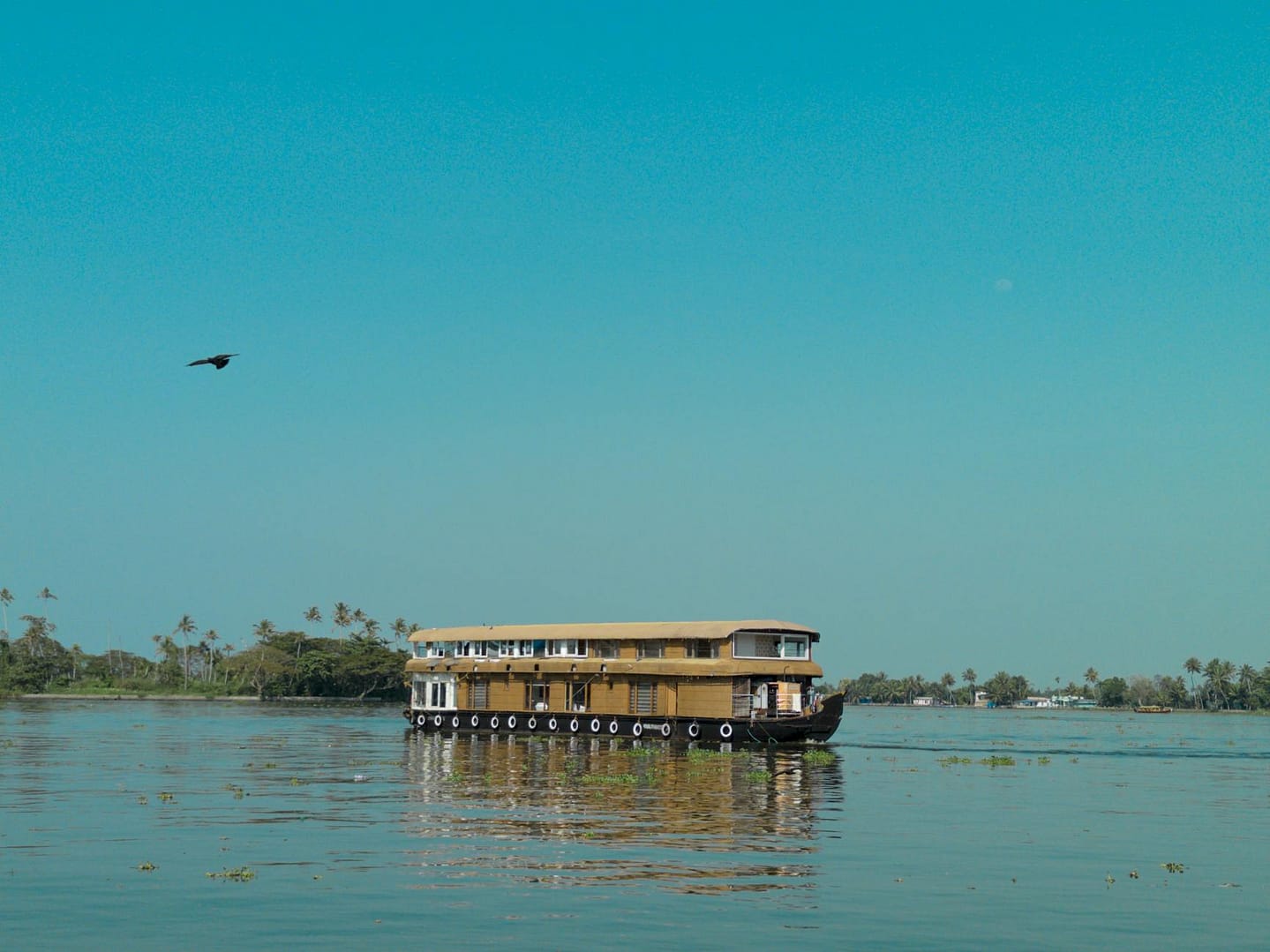 traditional houseboat on kerala backwaters