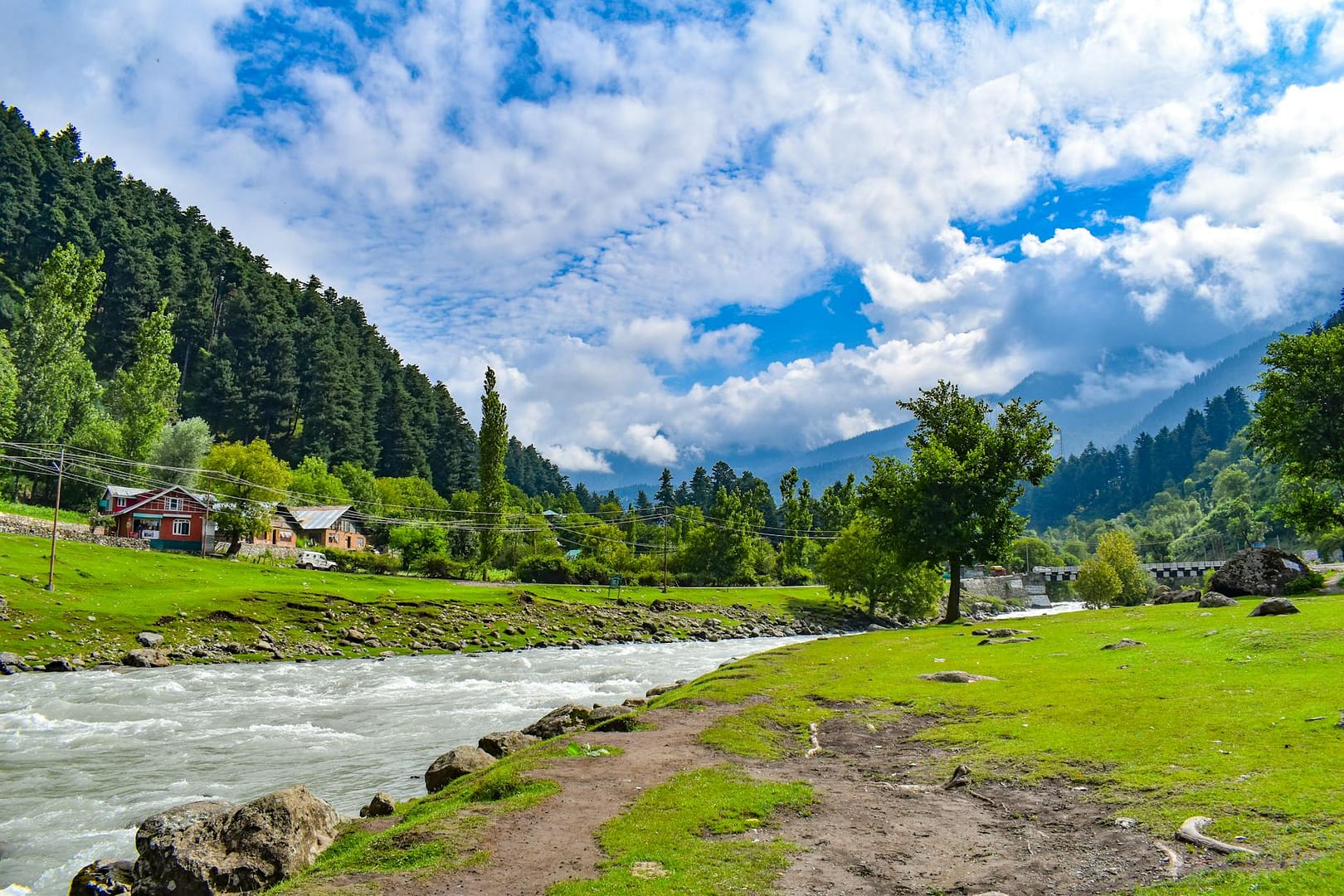 scenic river landscape in indonesia