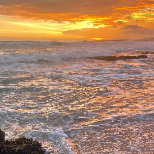 Awesome sunrise view in Kanyakumari.