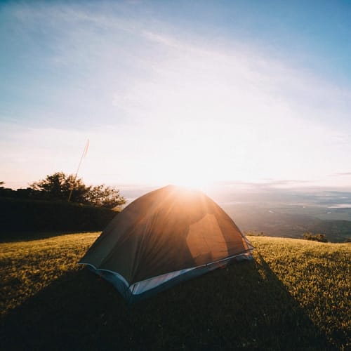 Beautiful camping destination background