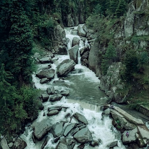 gray rocks on the river
