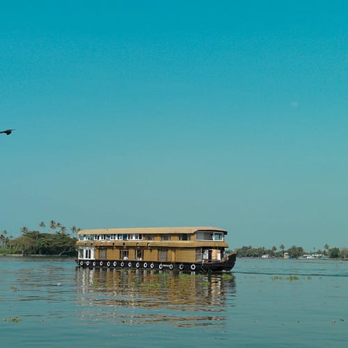 traditional houseboat on kerala backwaters