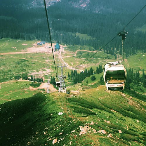 scenic cable car ride in gulmarg kashmir