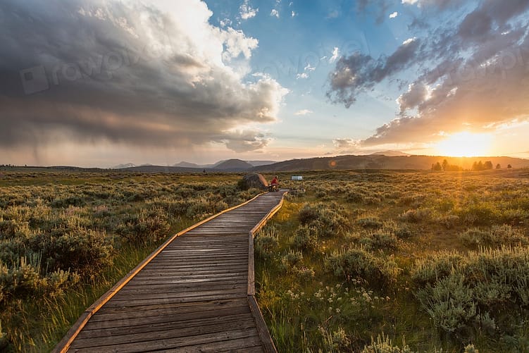 Enjoying sunset on Blacktail Deer
