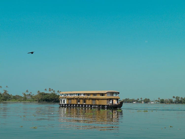 traditional houseboat on kerala backwaters