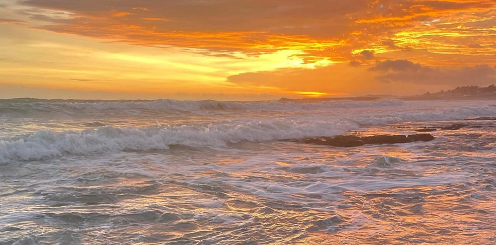 Awesome sunrise view in Kanyakumari.