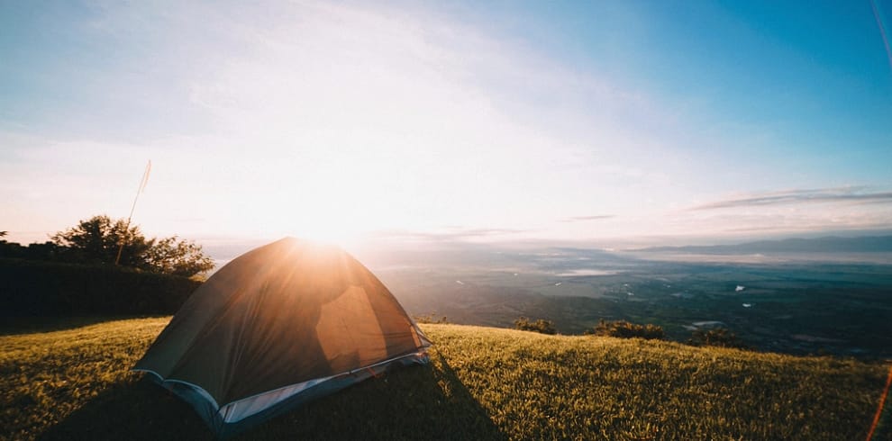 Beautiful camping destination background