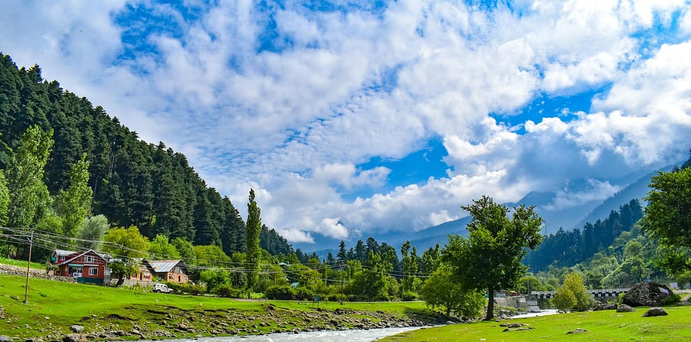 scenic river landscape in indonesia
